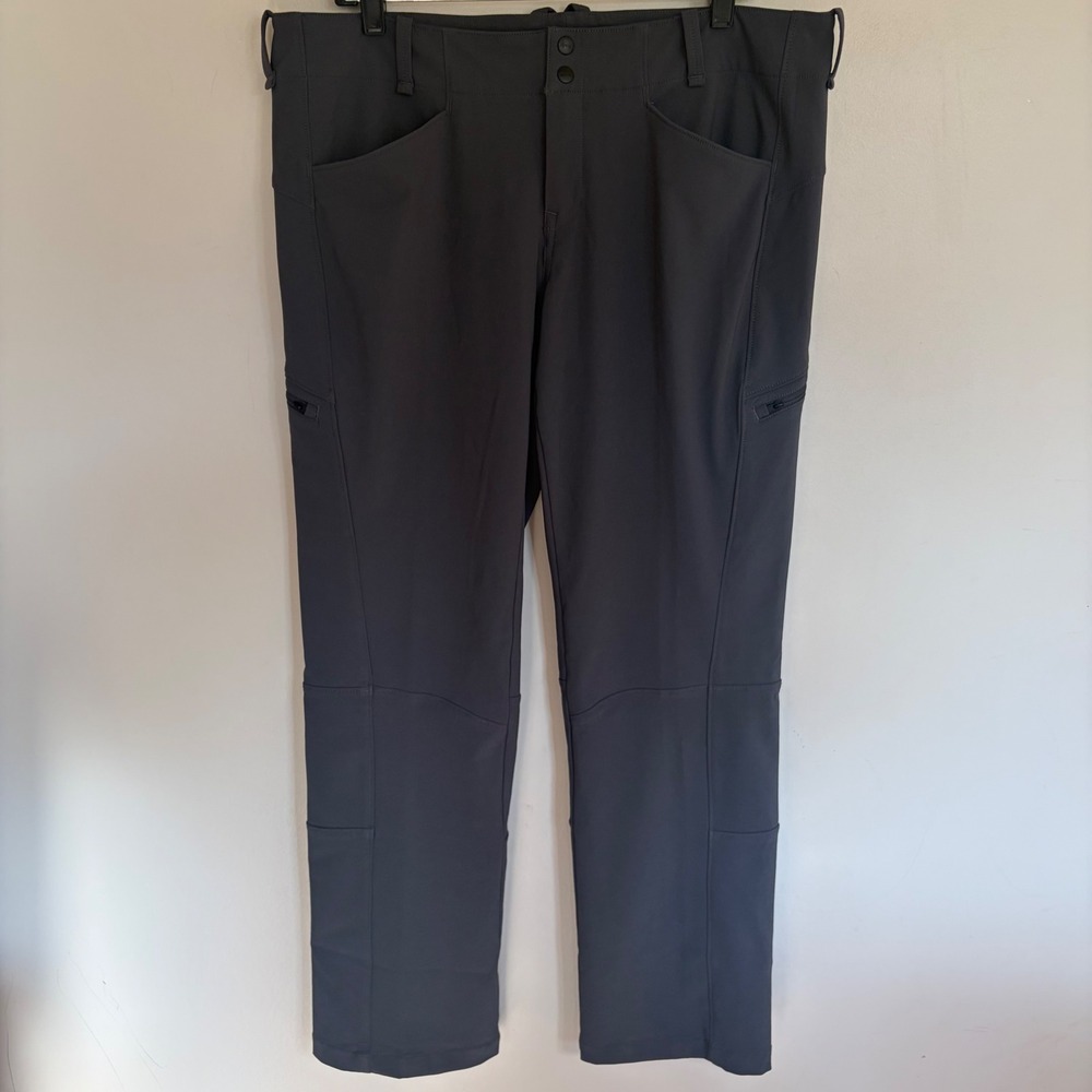 Koppen Womens Hiking Pants Gray Size 12 Outdoor Cargo Straight Leg Softshell